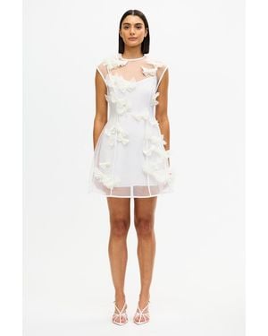 Acler Sheer Mesh Mini Dress For - White