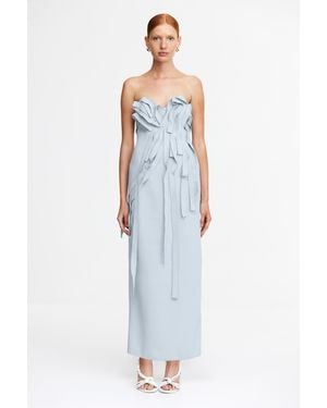 Acler Strapless Midi Dress - Blue