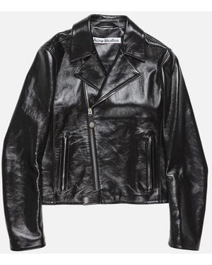 Acne Studios Leather Biker Jacket - Black