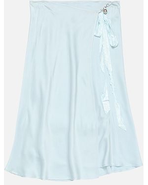 Acne Studios Silk Wrap Dress - Blue