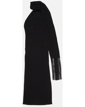 Acne Studios Draped Satin Dress - Black
