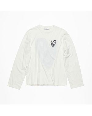 Acne Studios Maglietta Con Logo - Vestibilità Rilassata - White