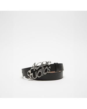Acne Studios Logo Buckle Belt - Black