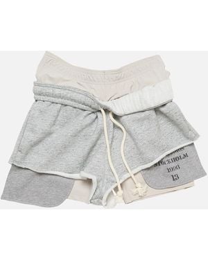 Acne Studios Layered Fleece Shorts - White