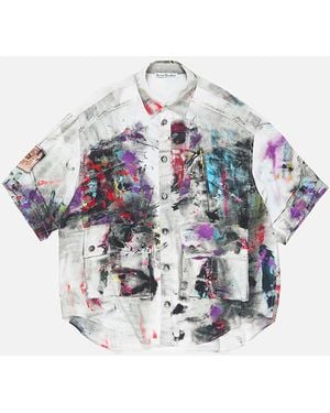 Acne Studios Button-Up Shirt Printed - Metallic