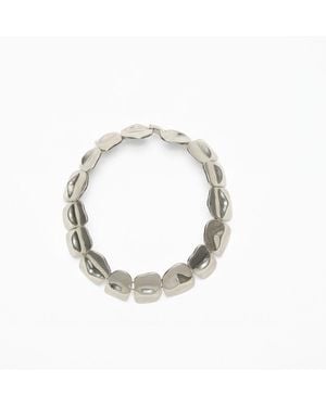 Acne Studios Brass Croco Scale Necklace - Metallic