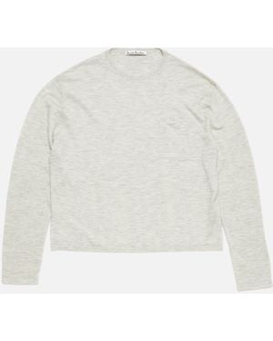 Acne Studios Kaschmirpullover Mit Rundhalsausschnitt - Weiß