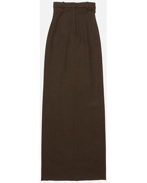 Acne Studios Wool Check Skirt - Brown