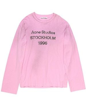 Acne Studios Maglietta Con Logo - Vestibilità Rilassata - Pink