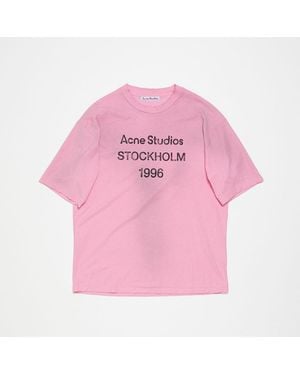 Acne Studios Maglietta Con Logo - Vestibilità Rilassata - Pink