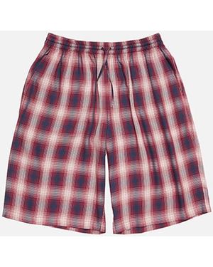 Acne Studios Check Shorts - Red