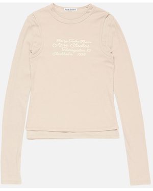 Acne Studios Layered Long-Sleeve T-Shirt - Natural