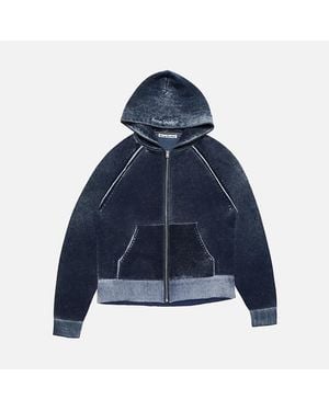 Acne Studios Hooded Zipper Sweater - Blue