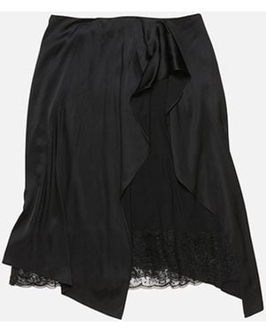 Acne Studios Layered Satin Skirt - Black