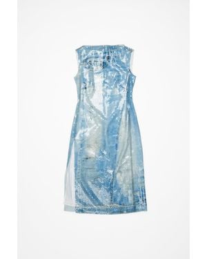 Acne Studios Abito Con Paillettes Stampate - Blue