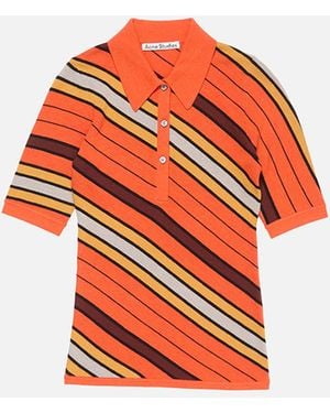 Acne Studios Wool Polo Knit - Red