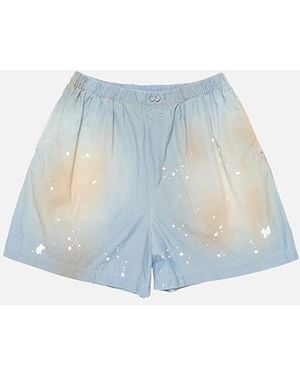 Acne Studios Shorts Logo Stamp - Blue
