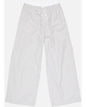 Acne Studios Striped Cotton Pants - White