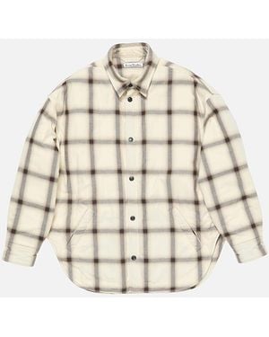 Acne Studios Flannel Button-Up Shirt - Natural