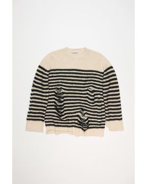 Acne Studios Distressed Wool Jumper - Black