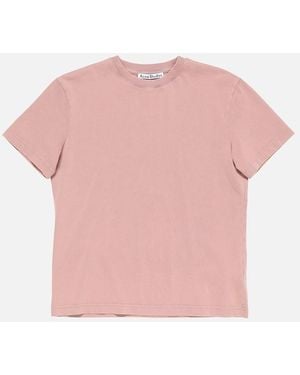 Acne Studios Cotton Crewneck T-Shirt - Pink