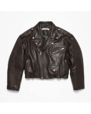 Acne Studios Giacca Di Pelle - Black