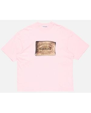 Acne Studios Logo T-Shirt - Pink