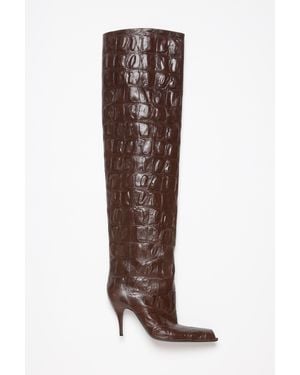Acne Studios Leather Boots Open Toe - Brown