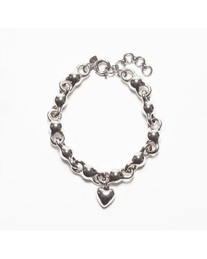Acne Studios Heart Charm Necklace - Metallic