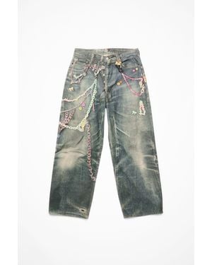Acne Studios Jeans Con Vestibilità Ampia - 1981 - Green