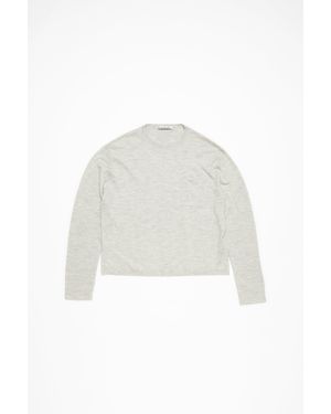 Acne Studios Kaschmirpullover Mit Rundhalsausschnitt - Weiß