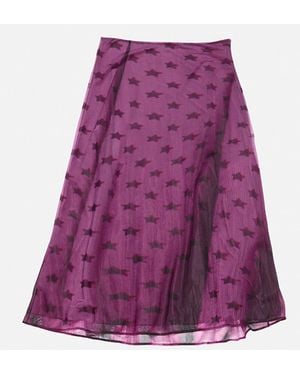 Acne Studios Midi Print Skirt - Purple