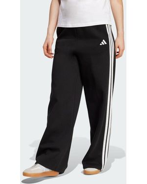 adidas Pantaloni 3-Stripes Fleece Wide - Nero