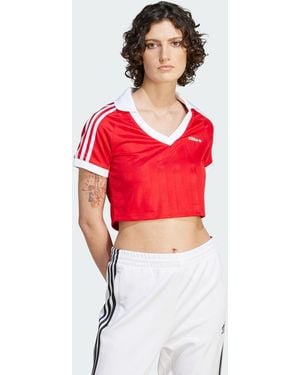 adidas Originals T-shirt Football Crop - Rosso