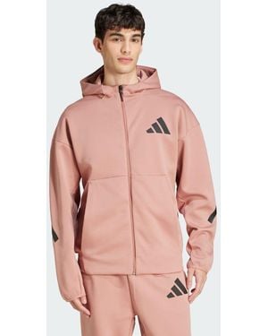 adidas Track Jacket New Z.N.E. Full-Zip Hooded - Rosa