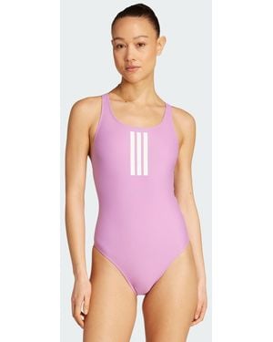 adidas Costume Da Bagno 3-Stripes V-Back - Viola