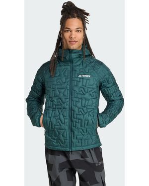 adidas Giacca Terrex Xperior Primaloft Loose Fill Insulated Hooded - Verde