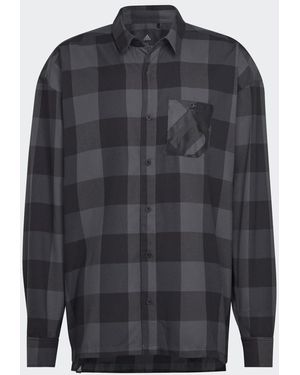 adidas Camicia Five Ten Brand Of The Brave Flannel (Neutral) - Grigio