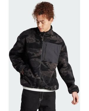 adidas Giacca Graphics Camo Reversible Fleece - Nero