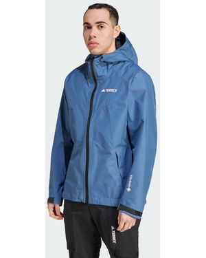 adidas GIACCA IMPERMEABILE TERREX XPERIOR GORE-TEX PACLITE - Blu