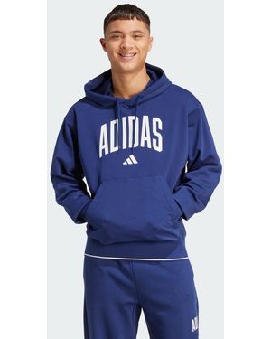 adidas Felpa Con Cappuccio Collegiate - Blu