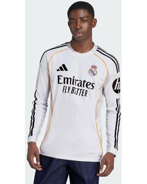 adidas Maglia Casa A Manica Lunga 25/26 Real Madrid - Bianco