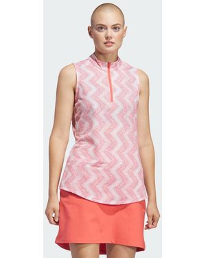 adidas Polo Ultimate365 Ottoman Printed Sleeveless - Rosa