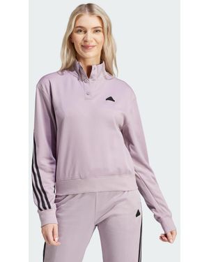 adidas Giacca Da Allenamento Iconic Wrapping 3-Stripes Snap - Viola