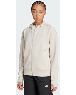 adidas Felpa Designed 4 Training Full-Zip Hooded - Neutro
