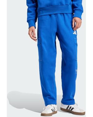 adidas Pantaloni All Szn Fleece Graphic Loose Cargo - Blu