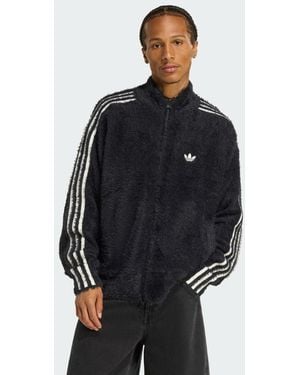 adidas Track Top Faux Mohair Classic - Nero