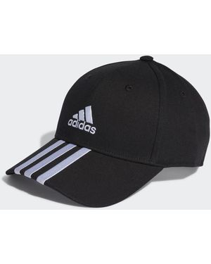 adidas Cappellino da baseball 3-Stripes Cotton Twill - Nero