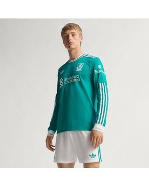 adidas Maglia Liverpool Fc 25/26 A Manica Lunga Authentic Third - Blu