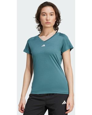 adidas T-Shirt Aeroready Train Essentials Minimal Branding V-Neck - Blu